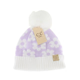 Kids Daisy Pom Beanie