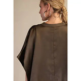 V-Neck Oversize Top - Greige Goods