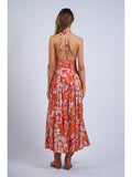 Tropical Halter Neck Midi - Greige Goods