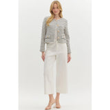 Striped Tweed Jacket - Greige Goods