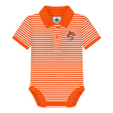 Striped baby polo bodysuit