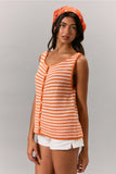 Sleeveless Button Front Top