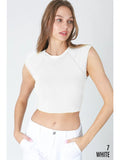 Exposed Seam Crop Top - Greige Goods