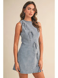 Ribbon Detailed Denim Dress - Greige Goods