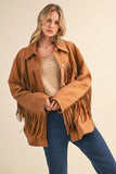 Suede Tassel Jacket - Greige Goods