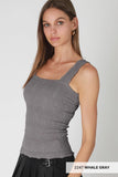 Lace Square Neck Tank - Greige Goods