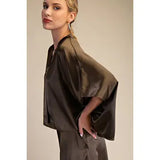 V-Neck Oversize Top - Greige Goods