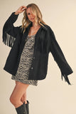 Suede Tassel Jacket - Greige Goods