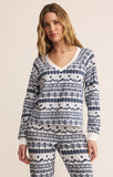 Slopes Fairisle L/S Top - Greige Goods