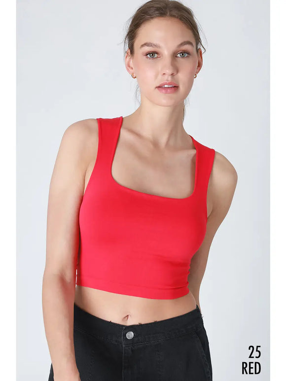 Square Neck Top - Greige Goods