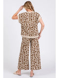 Leopard Scuba Top & Pant Set - Greige Goods