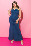 Curvy Girl Denim Jumpsuit - Greige Goods