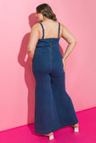 Curvy Girl Denim Jumpsuit - Greige Goods