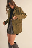 Suede Oversized Blazer