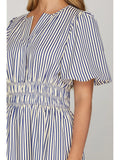 Pintuck Tiered Woven Midi - Greige Goods