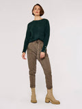 Ribbed Button Cuffed Sweater - Greige Goods