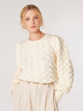 Bubble Pleat Sweater - Greige Goods