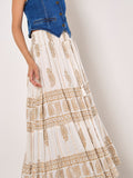 Paisley Boho Tiered Maxi Skirt