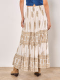 Paisley Boho Tiered Maxi Skirt