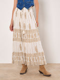 Paisley Boho Tiered Maxi Skirt