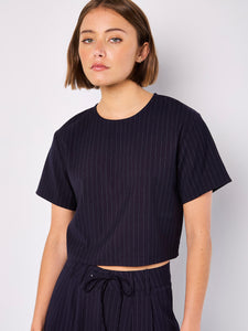 Pinstripe Crop Top