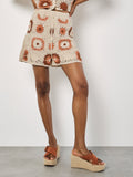 Crochet Square Shorts - Greige Goods
