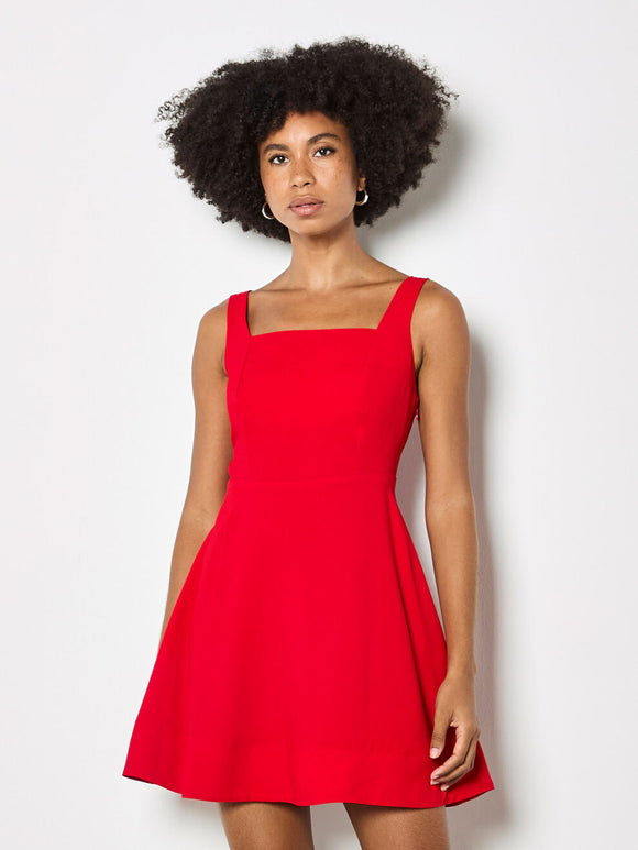 mini dress with side drape Flare Side Drape Mini Dress– Greige Goods