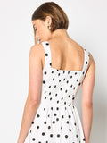Polka Dot A-Line Midi Dress - Greige Goods