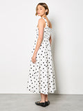 Polka Dot A-Line Midi Dress - Greige Goods