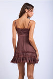 Sweetheart Neck Lace Trim Mini