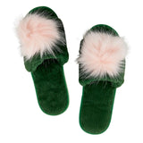 Plush Slippers - Greige Goods