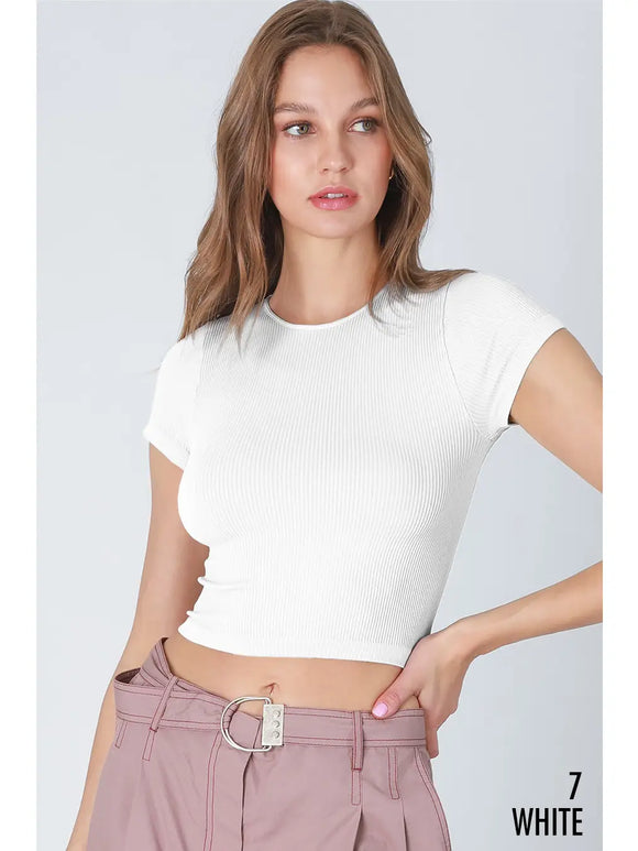 Ribbed Baby Tee - Greige Goods