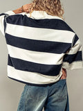 Breezy Striped Pullover Top