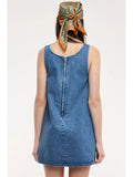 Denim Babydoll Mini Dress - Greige Goods