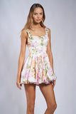 Floral Bubble Hem Mini - Greige Goods