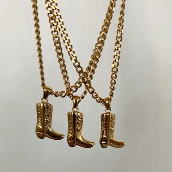 Cowgirl Boot Necklace - Greige Goods