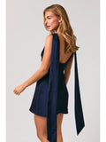 Midnight Muse Satin Mini Dress
