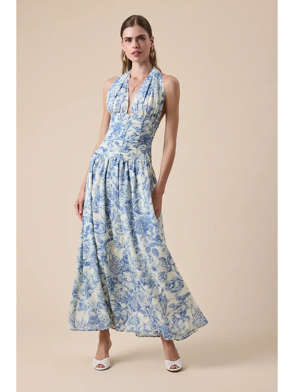 Vintage Floral Maxi Dress - Greige Goods