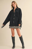 Suede Tassel Jacket - Greige Goods