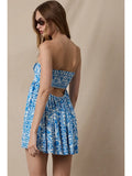 Vintage Floral Mini Dress - Greige Goods