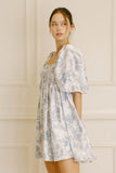 Floral Toile Babydoll Mini