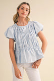 Tiered Bubble Sleeve Top