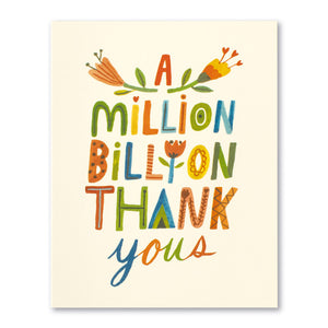 "A Million Billion Thank Yous"