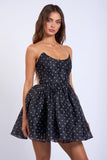 Polka Dot Strapless Mini - Greige Goods