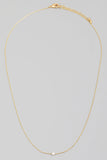 Dainty Chain Pearl Charm Necklace