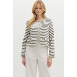 Striped Tweed Jacket - Greige Goods
