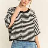 Striped Knit Cardigan - Greige Goods