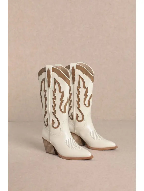 Ida Boot - White - Greige Goods