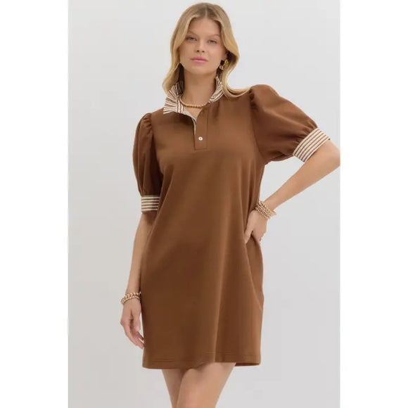 Polo Pullover Dress - Greige Goods