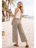 Leopard Print Wide Leg Pants - Greige Goods